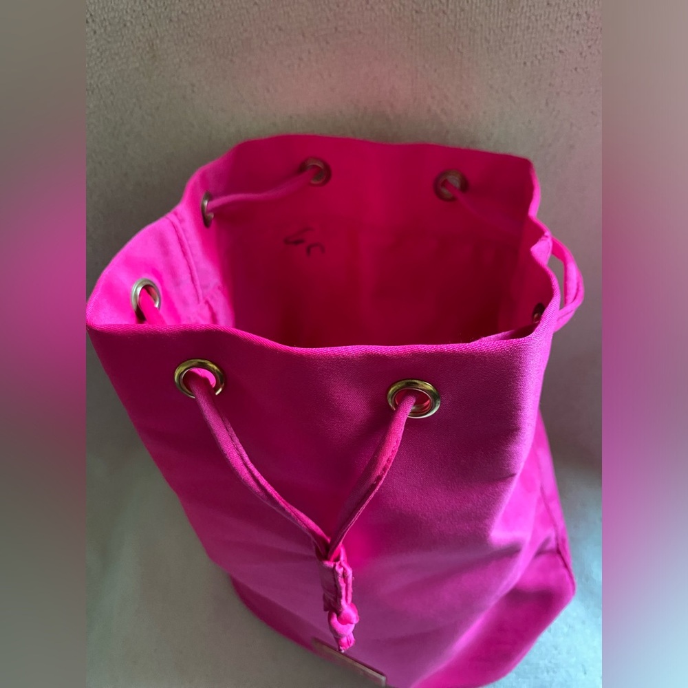 Prada Hot Pink Drawstring Bucket Backpack - Picture 8 of 10